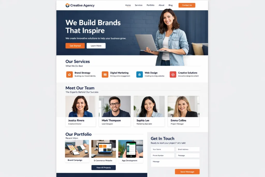 multipurpose wordpress theme agency website services team portfolio clean design