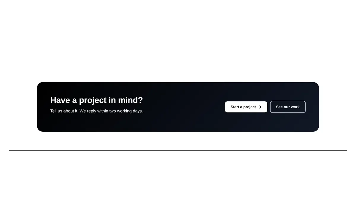 Desktop preview of the Rounded gradient CTA card Elementor template